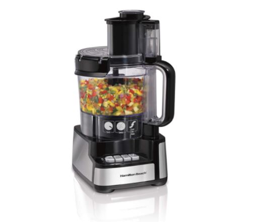 food processor with spiralizer: Hamilton Beach 12-Cup Stack & Snap Food Processor
