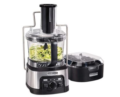 Food processor with spiralizer: hamilton beach professional stack & snap food processor