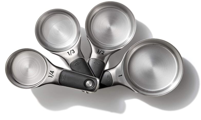 measuring cups: OXO Good Grips 4 Piece Stainless Steel Measuring Cups