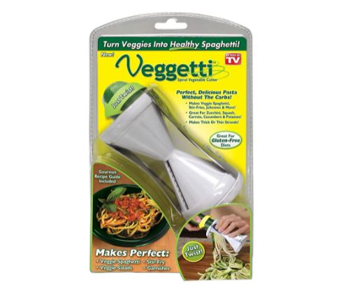 Hand held spiralizer: spiral vegetable cutter