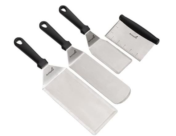 metal spatula: Metal Spatula Griddle Accessories Set